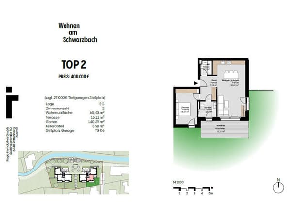 Immobilie in Bludesch - NEUBAU 2027 / 2028: 2 Zimmer Gartenwohnung in Bludesch Exklusives Wohnen am Schwarzbach - Bild 3