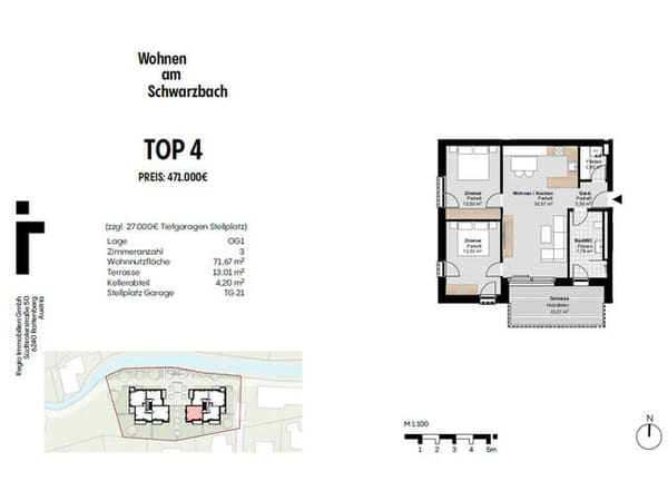 Immobilie in Bludesch - Exklusives Wohnen am Schwarzbach: NEUBAU 2027 / 2028 - 3 Zimmer Wohnung in Bludesch - Bild 4