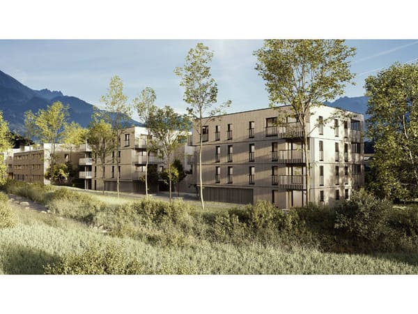 Immobilie in Bludesch - Wohnen mit zwei Terrassen - 3 Zimmer Wohnung am Schwarzbach in Bludesch - NEUBAU - Bild 1