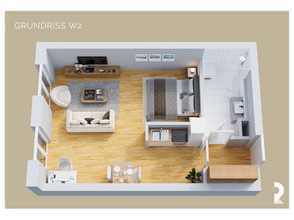Immobilie in Dornbirn - CHARMANTE 1-ZIMMER-WOHNUNG MIT GARAGENPLATZ IN DORNBIRN - Bild 1