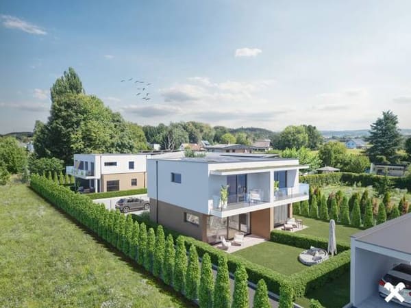 Immobilie in Straß - Modernes Neubau-Flachdach-Doppelhaus in attraktiver Sackgassenlage - Bild 1