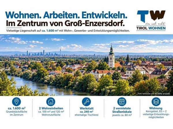 Immobilie in Groß-Enzersdorf - WOHNEN. ARBEITEN. ENTWICKELN. – IM ZENTRUM VON GROSS-ENZERSDORF - Bild 0