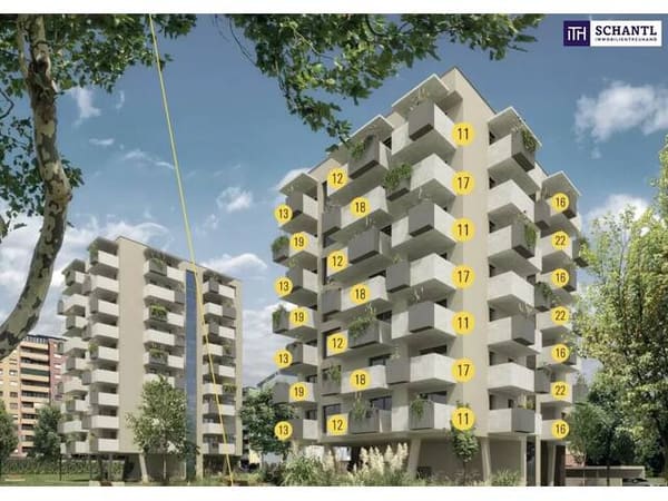 Immobilie in Klagenfurt - Über den Dächern von Klagenfurt - 2-Zimmer-Neubau mit 16 m² Balkon - Bild 3