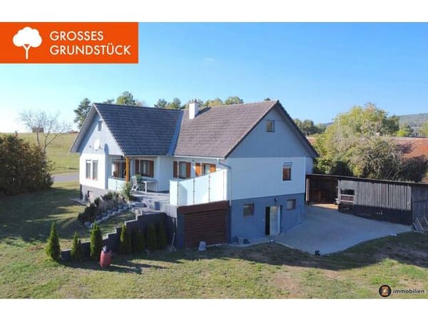 Immobilie in Weiden bei Rechnitz - Unterkellertes Einfamilienhaus mit Doppelgarage auf großem Grund (ca. 1 ha) - Bild 0