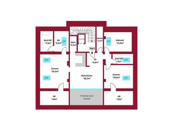 Immobilie in Purkersdorf - DG-Wohnung in einer Villa inkl. Dachterrasse, Lift, Luftwärmepumpe, Fußbodenheizung, Weinkeller u.v.m.! - Bild 1