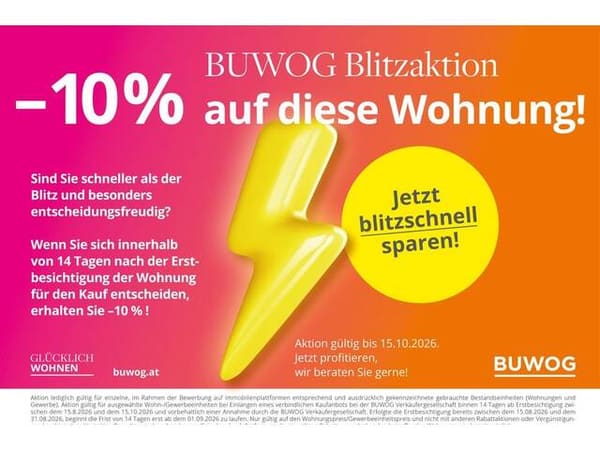 Immobilie in Mödling - NOCH BIS 15.10.! - 10% BLITZAKTION! PROVISIONSFREI VOM EIGENTÜMER! 3-ZIMMER-WOHNUNG MIT LOGGIA IN MÖDLINGER ZENTRUMSNÄHE! - Bild 3
