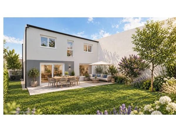 Immobilie in Höflein - NEU: 131 m² Einfamilienhaus mit 45 m² Wohnküche, 2 Bädern & begehbarem Schrank | provisionsfrei & direkt vom Bauträger! - Bild 0