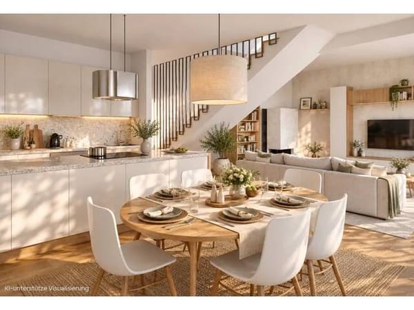 Immobilie in Höflein - NEU: 131 m² Einfamilienhaus mit 45 m² Wohnküche, 2 Bädern & begehbarem Schrank | provisionsfrei & direkt vom Bauträger! - Bild 1