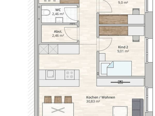 Immobilie in Muntlix - 4-Zi-Dachgeschosswohnung TOP 12 in Muntlix, Hauptstraße 31+33 - Bild 1