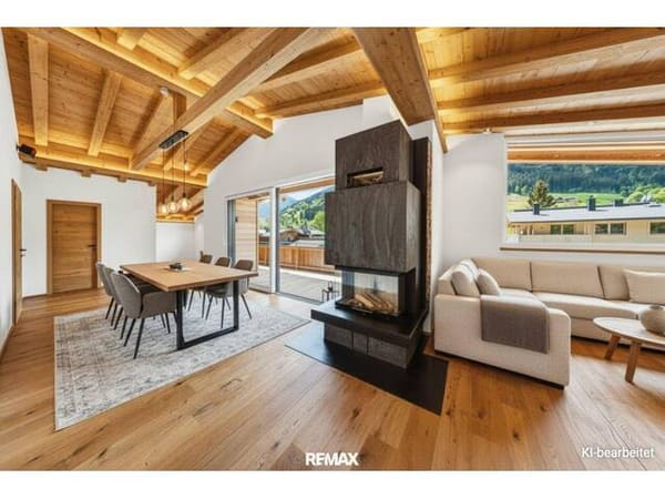 Immobilie in Aurach bei Kitzbühel - Erstbezug - Luxuriöses Penthouse mit privatem Lift, offenem Wohnbereich und Panoramablick in sonniger Toplage - Bild 3