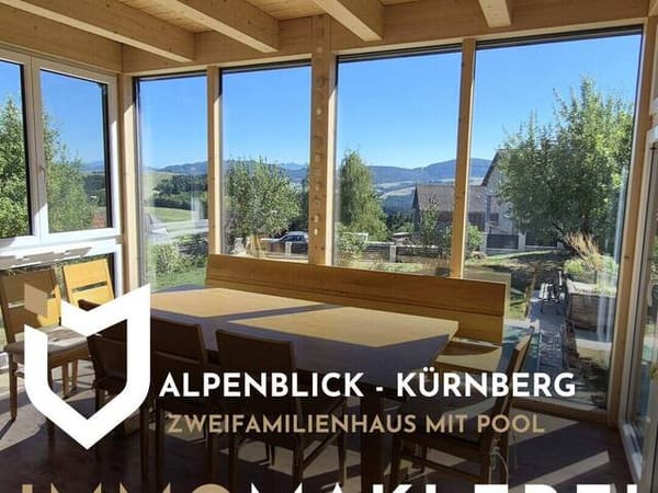 Immobilie in St .Peter in der Au - ALPENBLICK KÜRNBERG 2 FAM HAUS MIT POOL UND WINTERGARTEN TRAUM LAGE ! - Bild 0