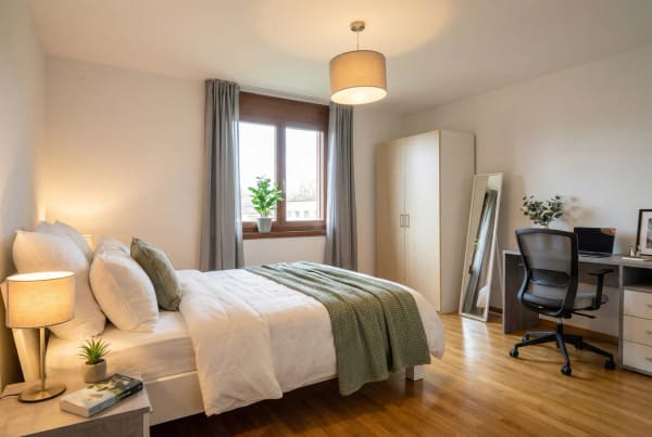 Immobilie in Le Mouret - Charmant appartement lumineux de 5.5 pièces avec balcon - Bild 8