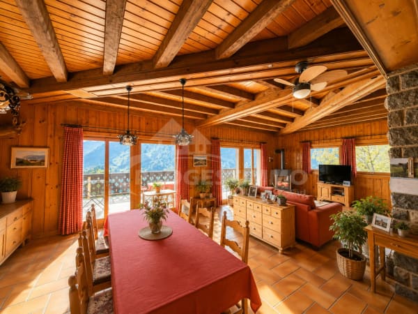 Immobilie in Les Marécottes - MAGNIFIQUE CHALET AUX VOLUMES EXCEPTIONNELS ET FORT POTENTIEL - Bild 1