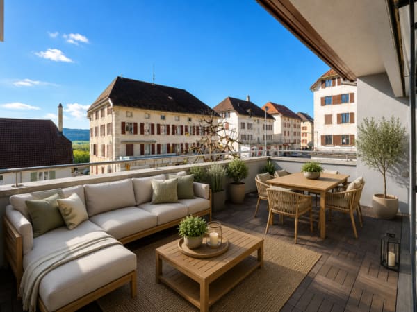 Immobilie in Les Ponts-de-martel - Spacieux et lumineux appartement de 5.5 pièces avec terrasse - Bild 6