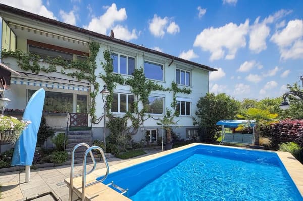 Immobilie in Worb - Zweifamilienhaus mit Pool und traumhaftem Garten an der Worble - Bild 0