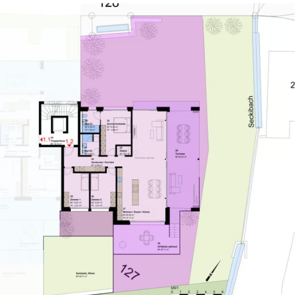 Immobilie in Untereggen - Neubauprojekt: 7.5-Zimmer-Erdgeschosswohnung in Untereggen - Bild 8