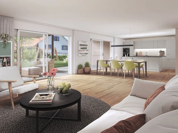 Immobilie in Eschikofen - Â«Wohnen in EschikofenÂ» - attraktive 4.5 Zimmer-Neubau-Wohnung im 1. OG und 2. OG - Bild 1