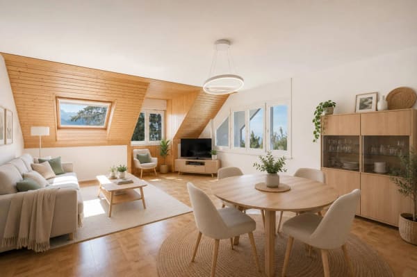 Immobilie in St-légier-la Chiésaz - Appartement de 3.5 au dernier étage avec vue sur le lac - Bild 2