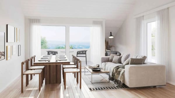 Immobilie in Corcelles-sur-chavornay - Appartement de 3.5 piÃ¨ces en attique avec vue sur le Jura - Bild 3