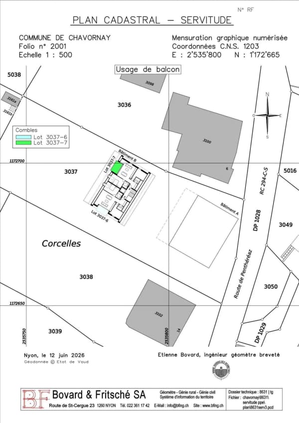 Immobilie in Corcelles-sur-chavornay - Appartement de 3.5 piÃ¨ces en attique avec vue sur le Jura - Bild 8