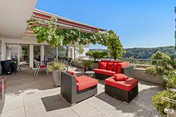 Immobilie in Stallikon - Stilvolle Attika-Terrassenwohnung mit Panoramasicht - Bild 0