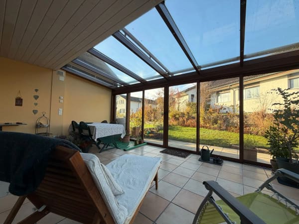 Immobilie in Hinteregg - Familienfreundliches Doppeleinfamilienhaus mit Wintergarten und schÃ¶ner Aussicht in Hinteregg - Bild 5