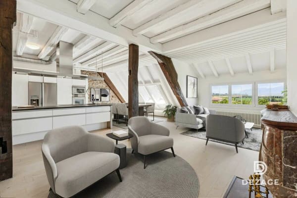 Immobilie in Vufflens-la-ville - Appartement de caractÃ¨re avec vue panoramique et jardin au coeur du village ! - Bild 0