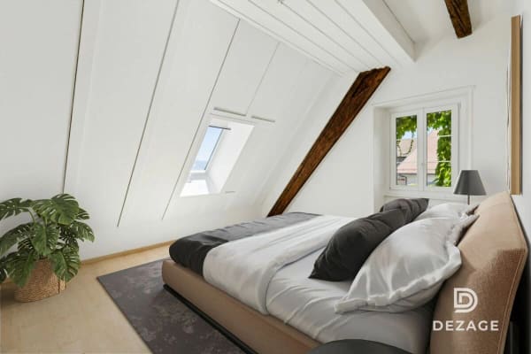 Immobilie in Vufflens-la-ville - Appartement de caractÃ¨re avec vue panoramique et jardin au coeur du village ! - Bild 6