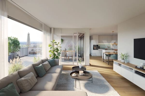 Immobilie in Etzgen - Rebmatt - Terrassenwohnen mit Panorama - mit angenehmer DeckenkÃ¼hlung - Bild 1
