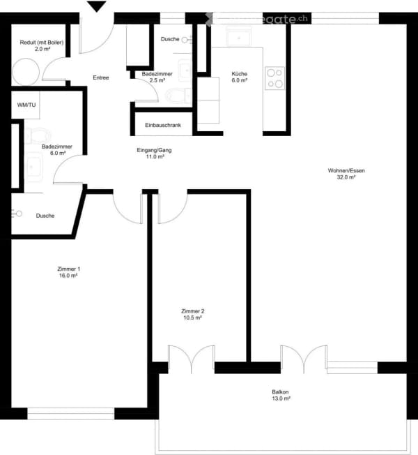 Immobilie in Niederrohrdorf - Kernsanierte, ruhige 3 1/2 Zimmerwohnung im Dorfkern, im 1. OG (AAA-Lage) - Bild 17