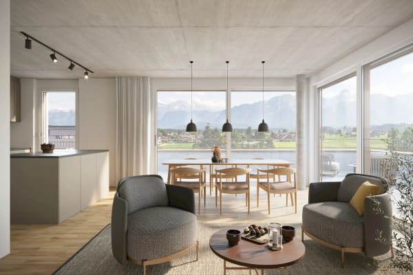 Immobilie in Uetendorf - Moderne Neubau 3.5-Zimmer EG Wohnung in Uetendorf - Bild 2