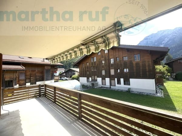 Immobilie in Wilderswil - Behagliche 2.5- Zimmer Ferienwohnung mit CheminÃ©e und Balkon - Bild 7