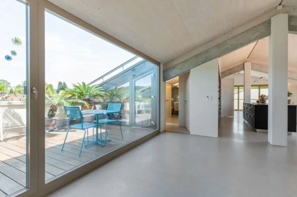 Immobilie in Brugg Ag - Exklusives Penthouse im obersten Stockwerk mit zwei Terrassen, Ã¼berwiegend offener Grundriss mit rund 181 m2 - Bild 4