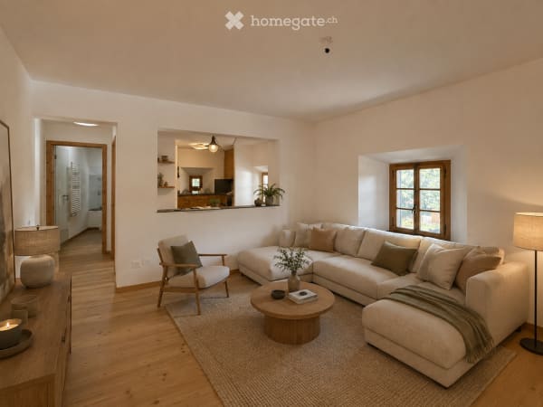 Immobilie in Madulain - Elegant Alpine Apartment in an Authentic Engadine House - Bild 0