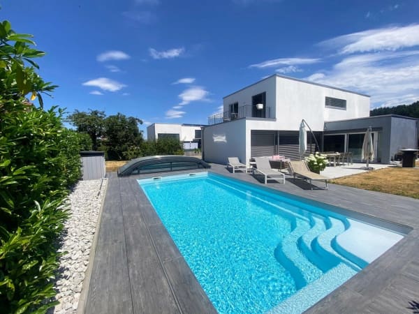 Immobilie in Prez-vers-noréaz - Magnifique maison d'architecte avec piscine et garage double - Bild 0