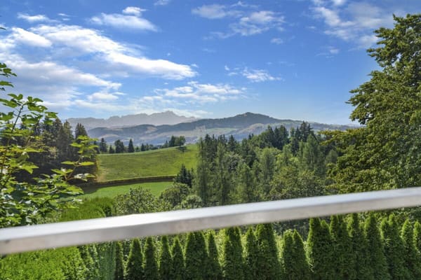Immobilie in Niederteufen - Wohnen wie im Einfamilienhaus! Riesige, gepflegte Maisonette-Wohnung mit Alpsteinpanorama und Schwimmbad - Bild 1