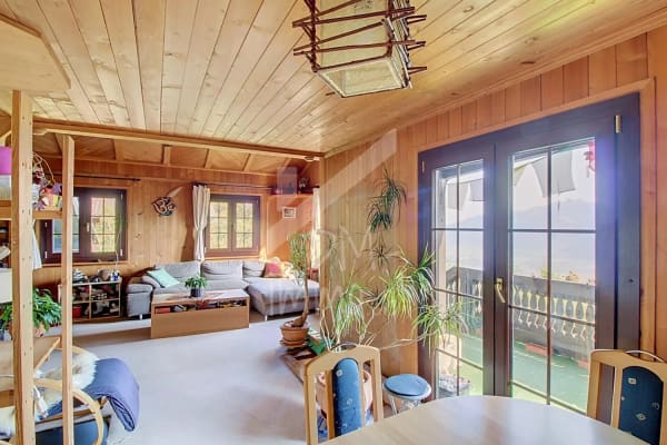 Immobilie in Les Giettes - Chalet en madriers, vue lac LÃ©man et montagnes - Vente aux Ã©trangers OK - Bild 2