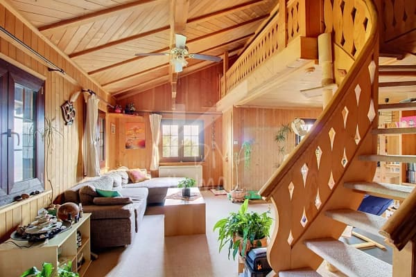 Immobilie in Les Giettes - Chalet en madriers, vue lac LÃ©man et montagnes - Vente aux Ã©trangers OK - Bild 4
