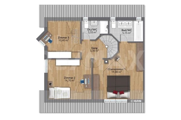 Immobilie in Bonstetten - SONNIGES 5 ½-ZIMMER-ECKHAUS AN ZENTRALER LAGE - Bild 10
