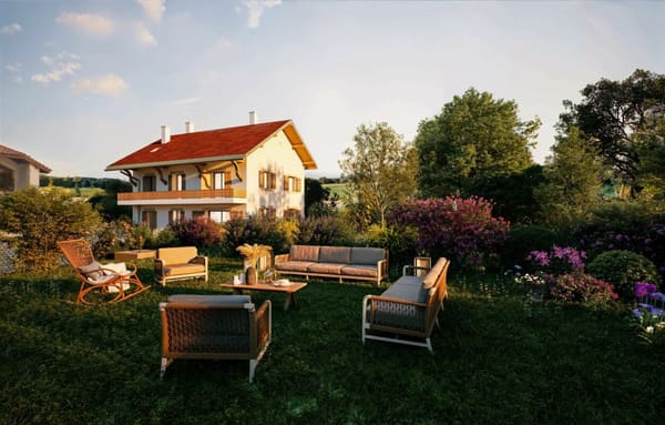 Immobilie in Jussy - Duplex de charme entre nature et sÃ©rÃ©nitÃ© - Hameau de Monniaz avec grand jardin privatif - Bild 12