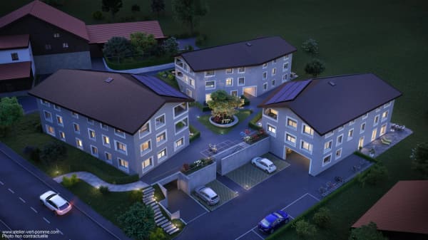Immobilie in Massonnens - 3.5 pièces avec grand balcon : Chantier ouvert ! - Bild 8