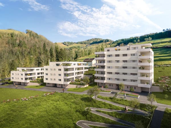 Immobilie in Lichtensteig - LebensqualitÃ¤t auf einen Blick: Neubauwohnung mit Weitsicht ins GrÃ¼ne - Bild 2