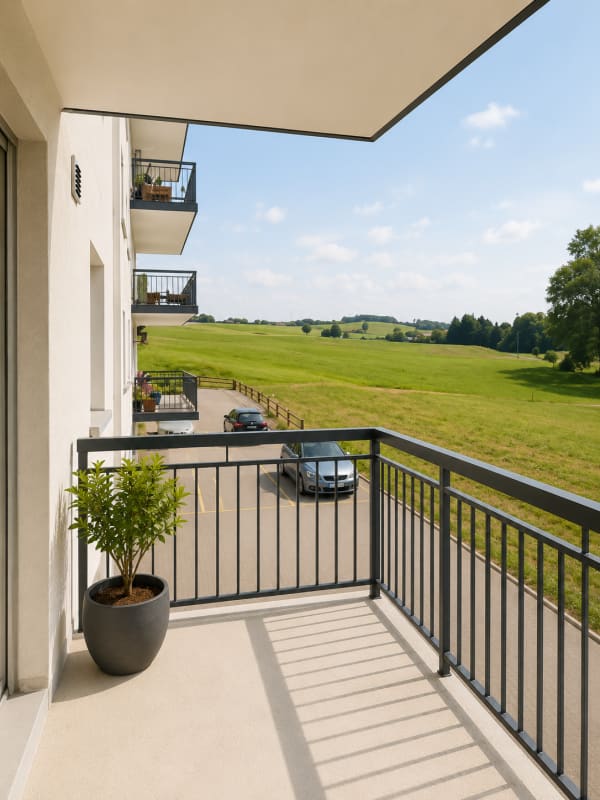 Immobilie in Villaraboud - Charmant appartement de 3.5 piÃ¨ces avec balcon et vue dÃ©gagÃ©e Ã  Villaraboud - Bild 10