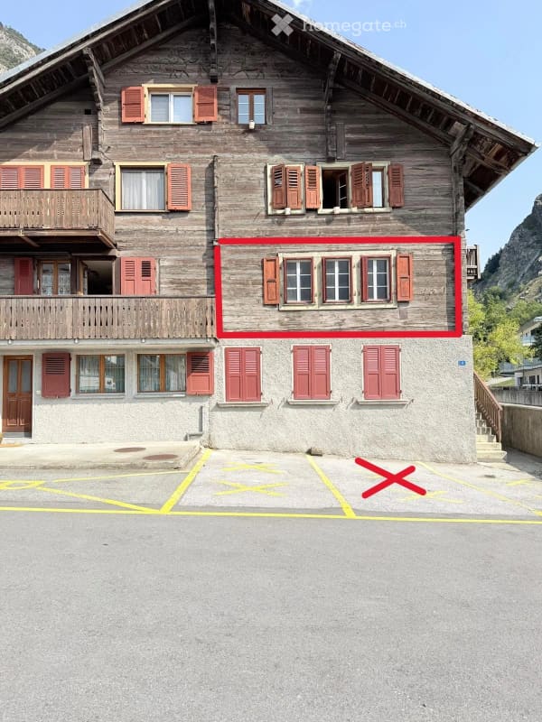 Immobilie in Gampel-bratsch - Fort potentiel de valorisation Ã  Gampel â€“ Appartement 2,5 piÃ¨ces Ã  rÃ©nover - Bild 7