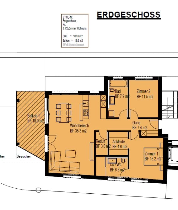 Immobilie in Montlingen - Exklusiver Neubau: 3.5 Zimmer Wohnung mit Balkon - Bild 7