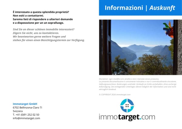 Immobilie in Brè Sopra Lugano - Casa a Schiera d'angolo 5.5 locali con giardino a Brè sopra Lugano - Bild 9