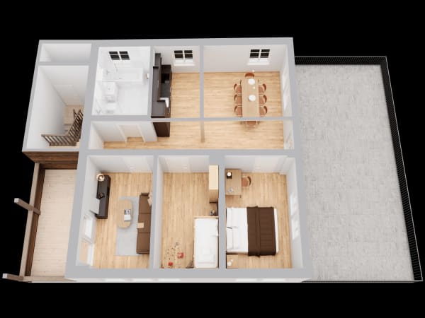 Immobilie in Unterschächen - 3.5-Zimmer-Wohnung im 1. OG der Residenz Posthaus - Projekt Posthaus Urigen - Bild 3