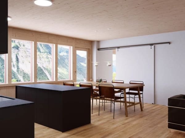 Immobilie in Unterschächen - 1.5-Zimmer-Studio im neuen Anbau der Residenz Posthaus â€“ Projekt Posthaus Urigen - Bild 7