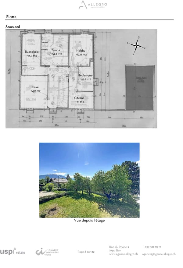 Immobilie in Grimisuat - Grimisuat – Villa 1.5 pièces de 300 m² sur parcelle de 830 m² avec garage et places de parc - Bild 29