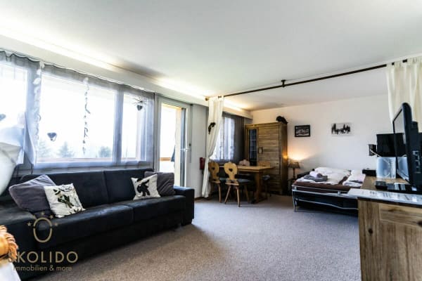 Immobilie in Riederalp - Grosses Studio-Apartment mit unverbaubarem Weitblick in der Aletscharena - Bild 0